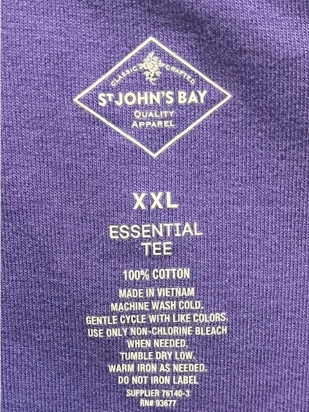 St. John's Bay Purple Essential Tee - Picture 2 of 13